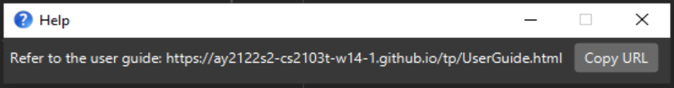 help message